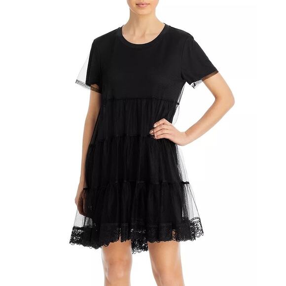 NWT Alice and Olivia Dreema Tulle Tee Dress Size Medium - Picture 3 of 8